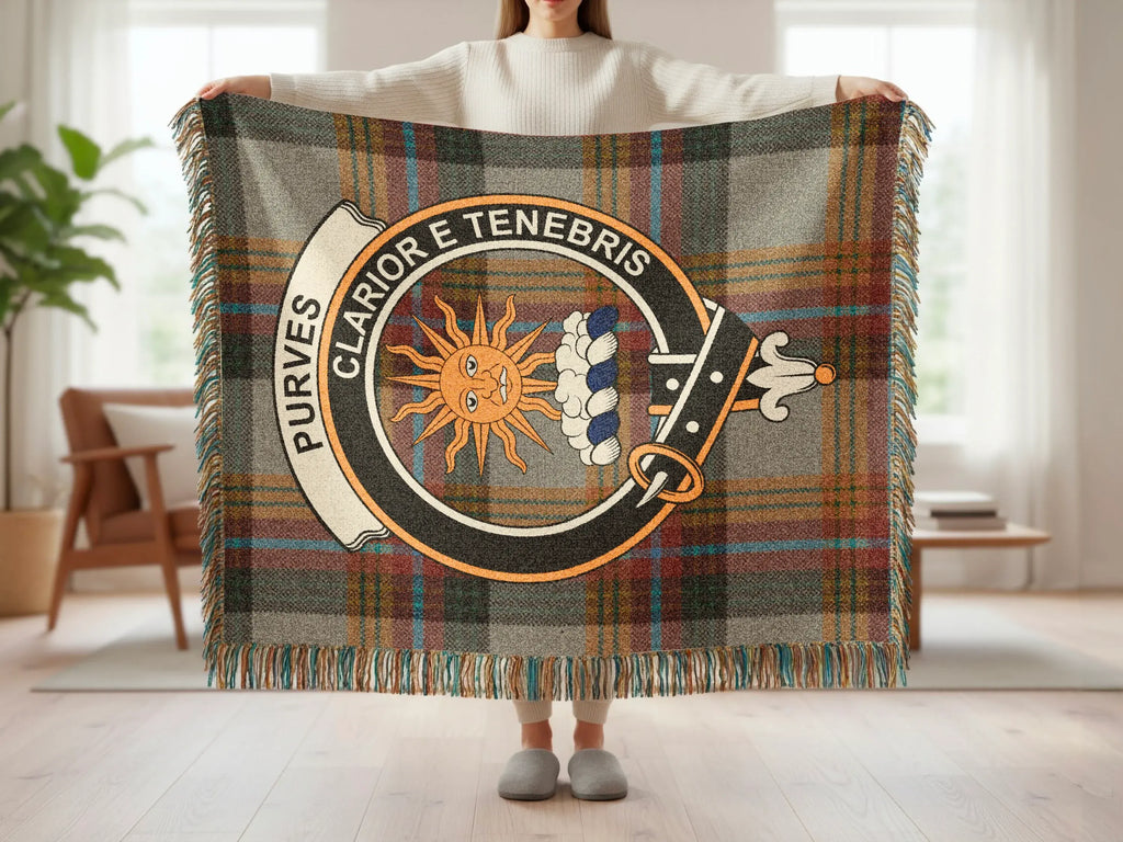 Purves Claror E Tenebris Embroidered Throw Blanket