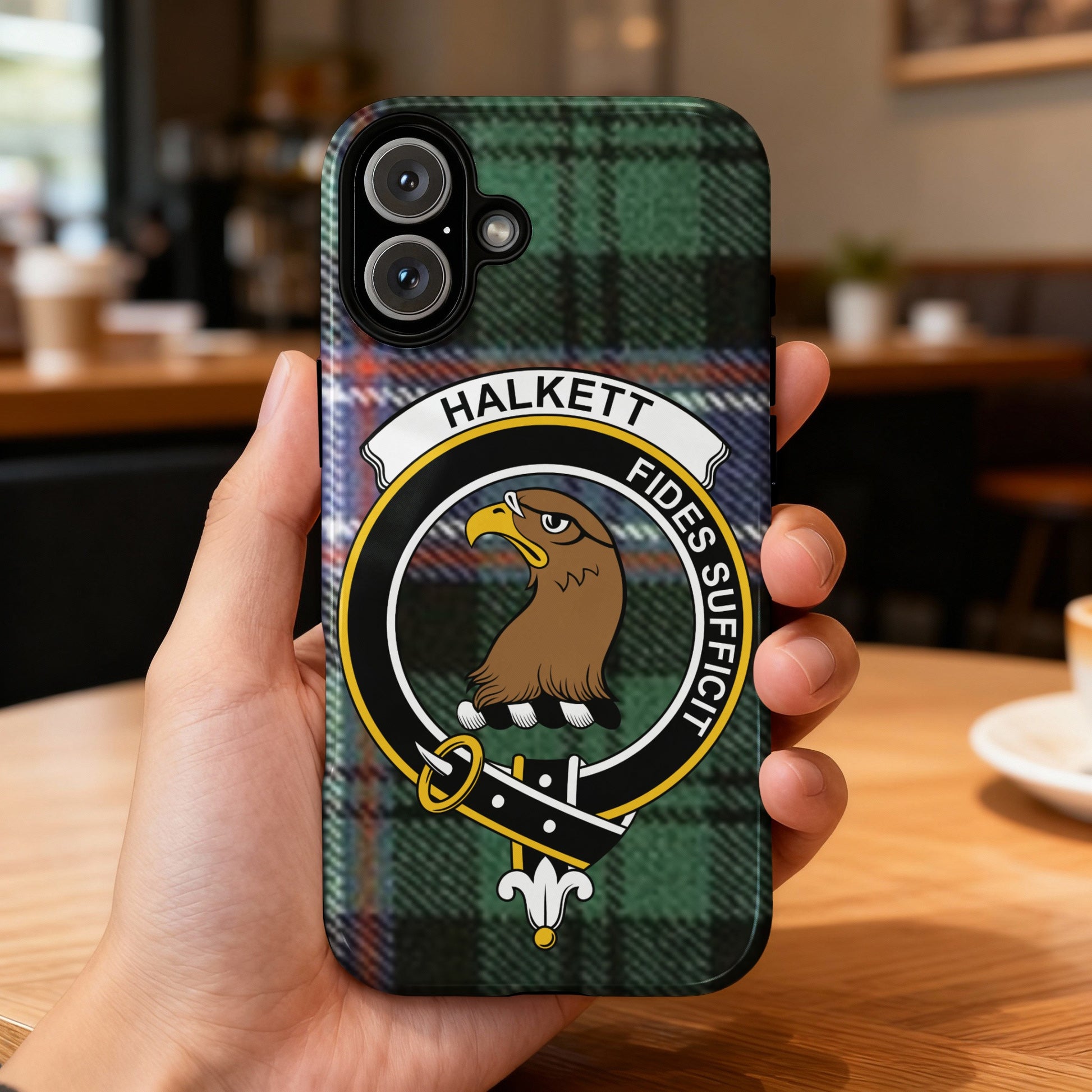 Halkett Fides Sufficit Clan Crest Phone Case