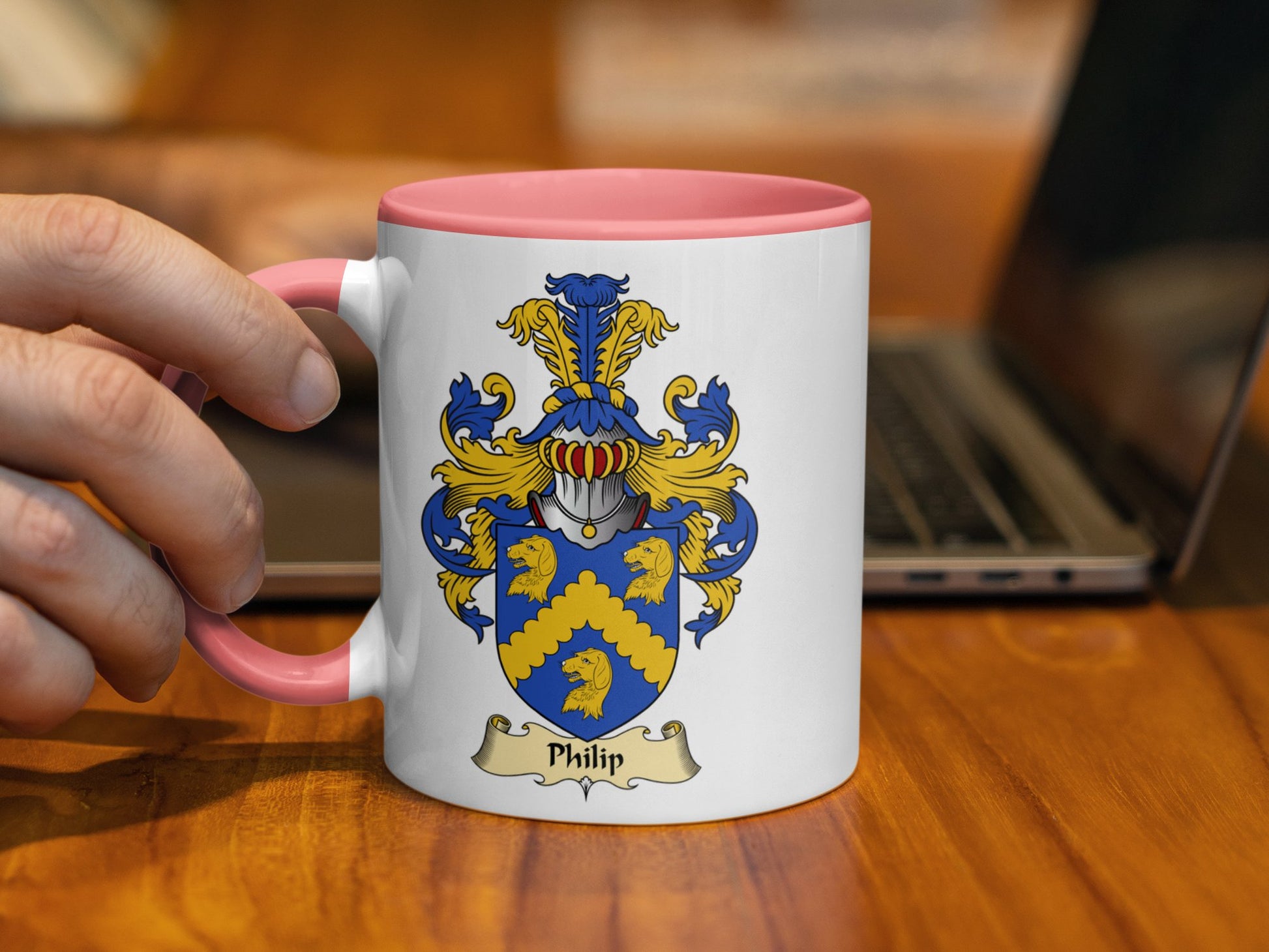 Philip Scottish Clan Family Crest Coat of Arms Mug - Living Stone Gifts