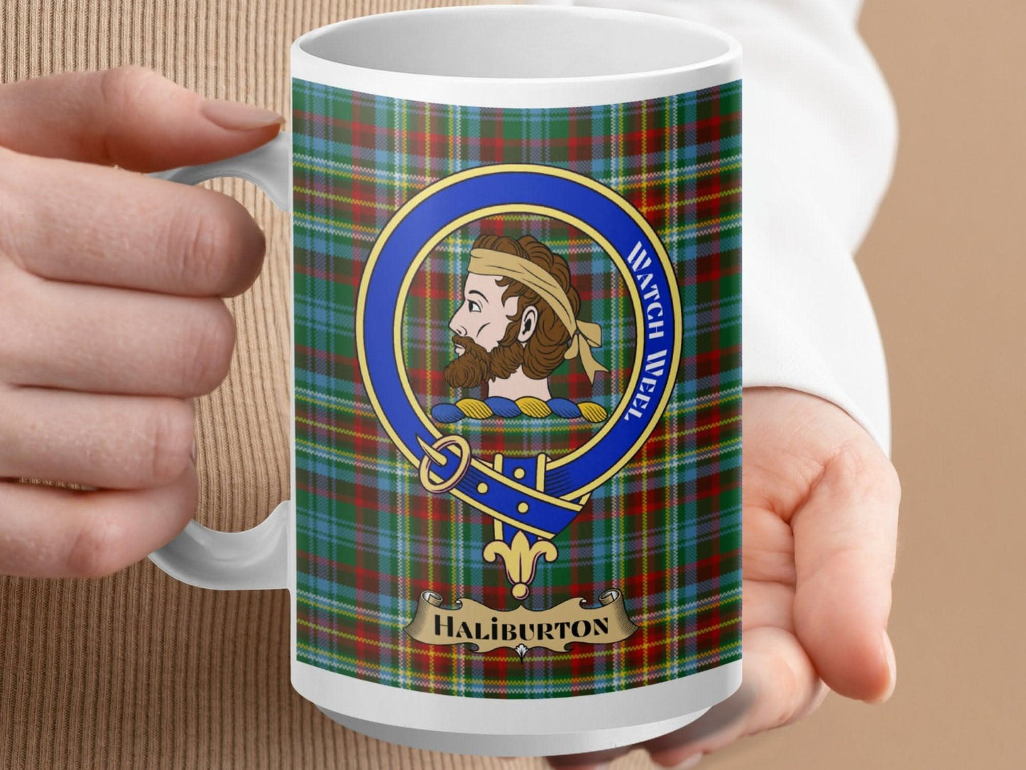 Clan Haliburton Watch Weel Tartan Ceramic Mug product