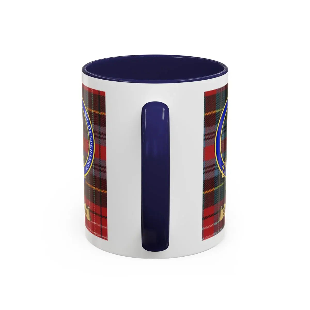 Simpson clan crest mug shown in 11 oz and 15 oz sizes