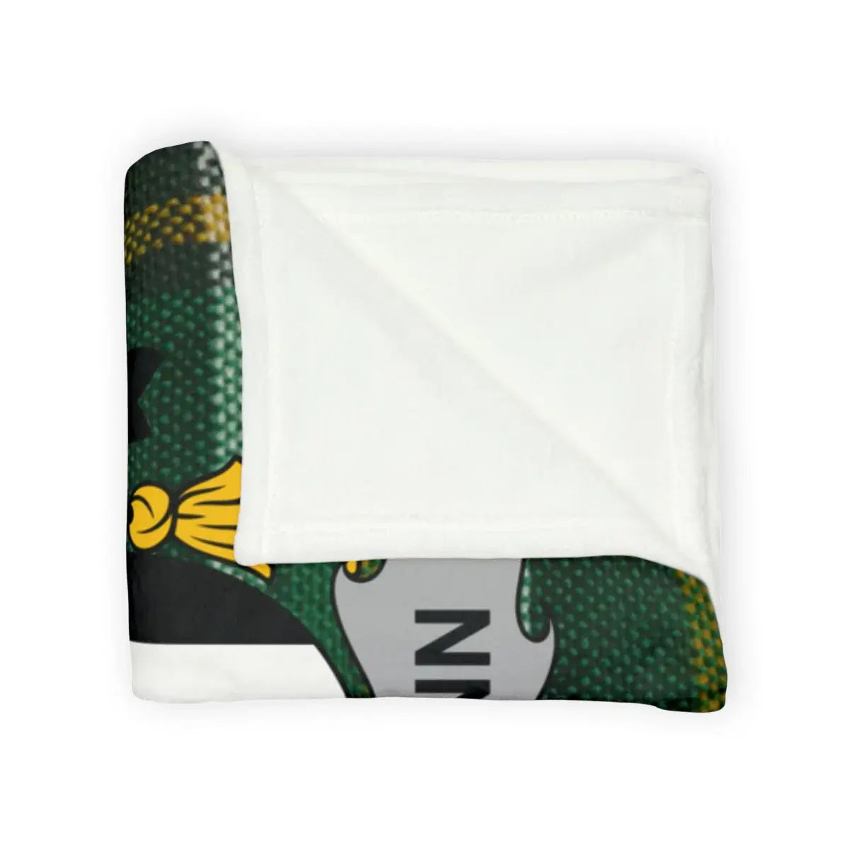Comfortable green yellow and white blanket product