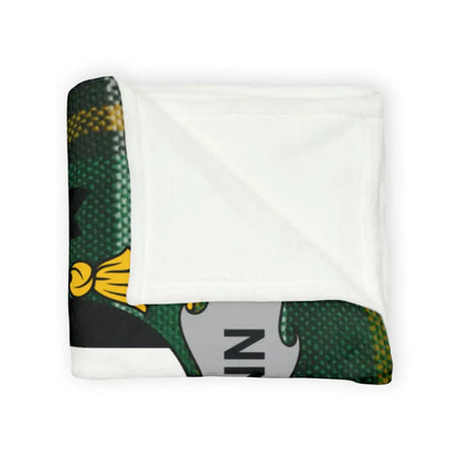 Comfortable green yellow and white blanket product