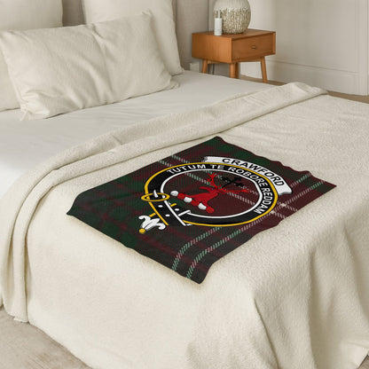 Crawford Clan Crest Tartan Throw Blanket - Living Stone Gifts