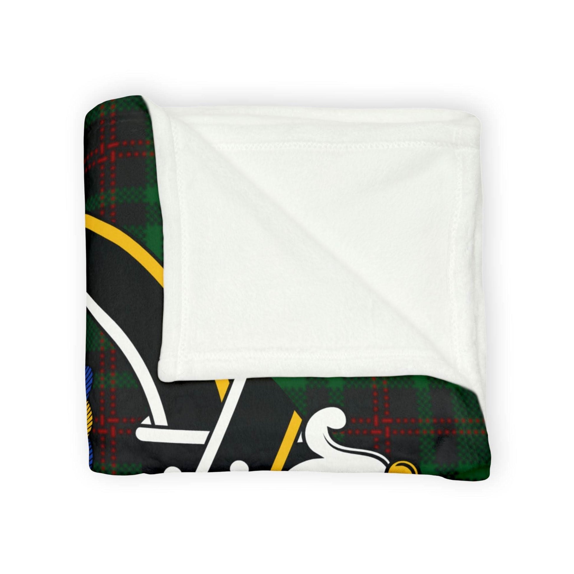 Kinloch Clan Tartan Blanket – Scottish Crest Throw, Soft & Cozy - Celtic Ancestry Gifts