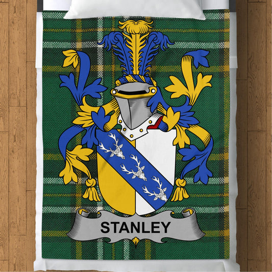 Stanley Surname Irish Tartan Throw Blanket - Living Stone Gifts