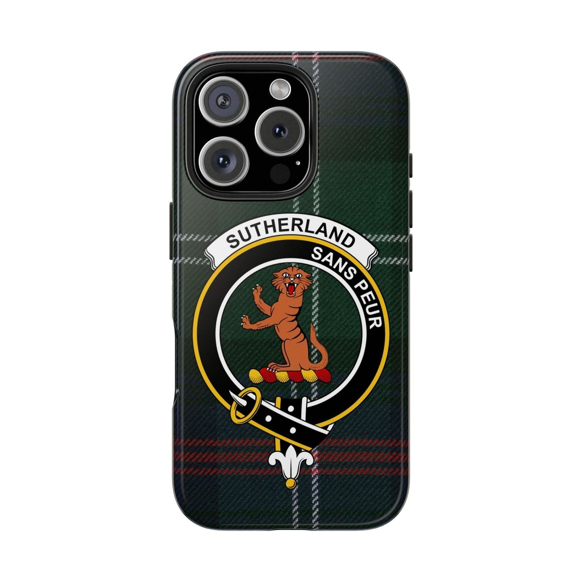 Sutherland Clan Scottish Tartan Cell Phone Case - Celtic Ancestry Gifts