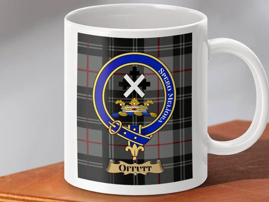 Offutt Family Crest Plaid Tartan Print Coffee Mug product
