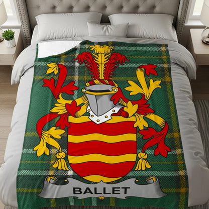 Personalized Tartan Blanket with Family Crest product