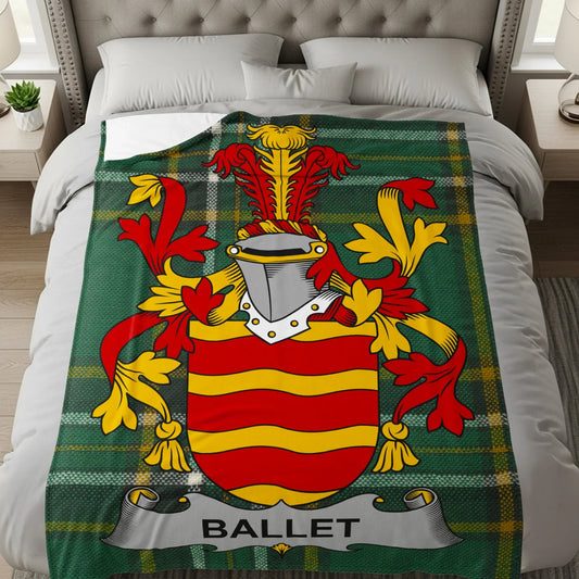 Personalized Tartan Blanket with Family Crest product