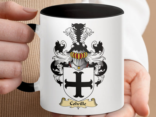 Clan Colville Scottish Clan Coat of Arms Crest Mug - Living Stone Gifts