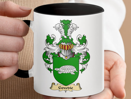 Cowdie Scottish Clan Coat of Arms Accent Coffee Mug - Living Stone Gifts