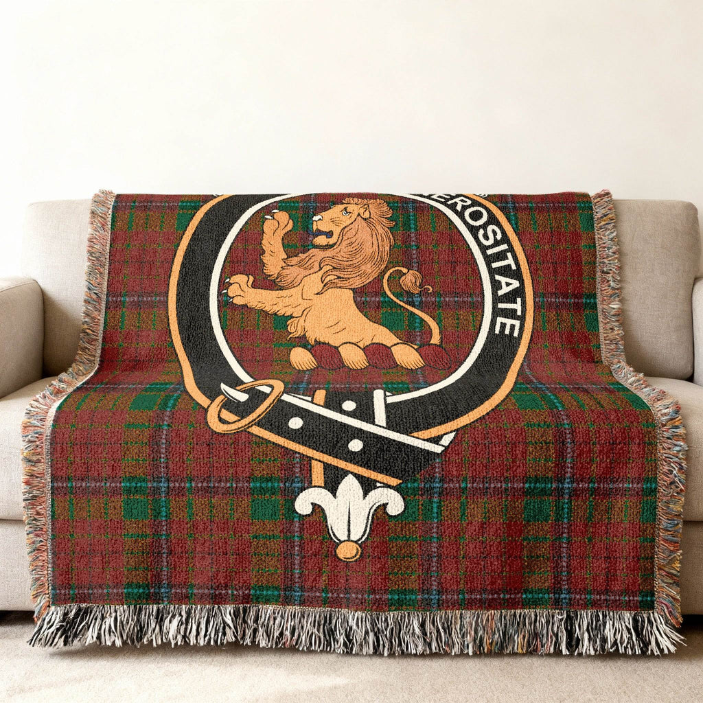 Clan Crest Scottish Tartan Throw Blanket Lion Guard