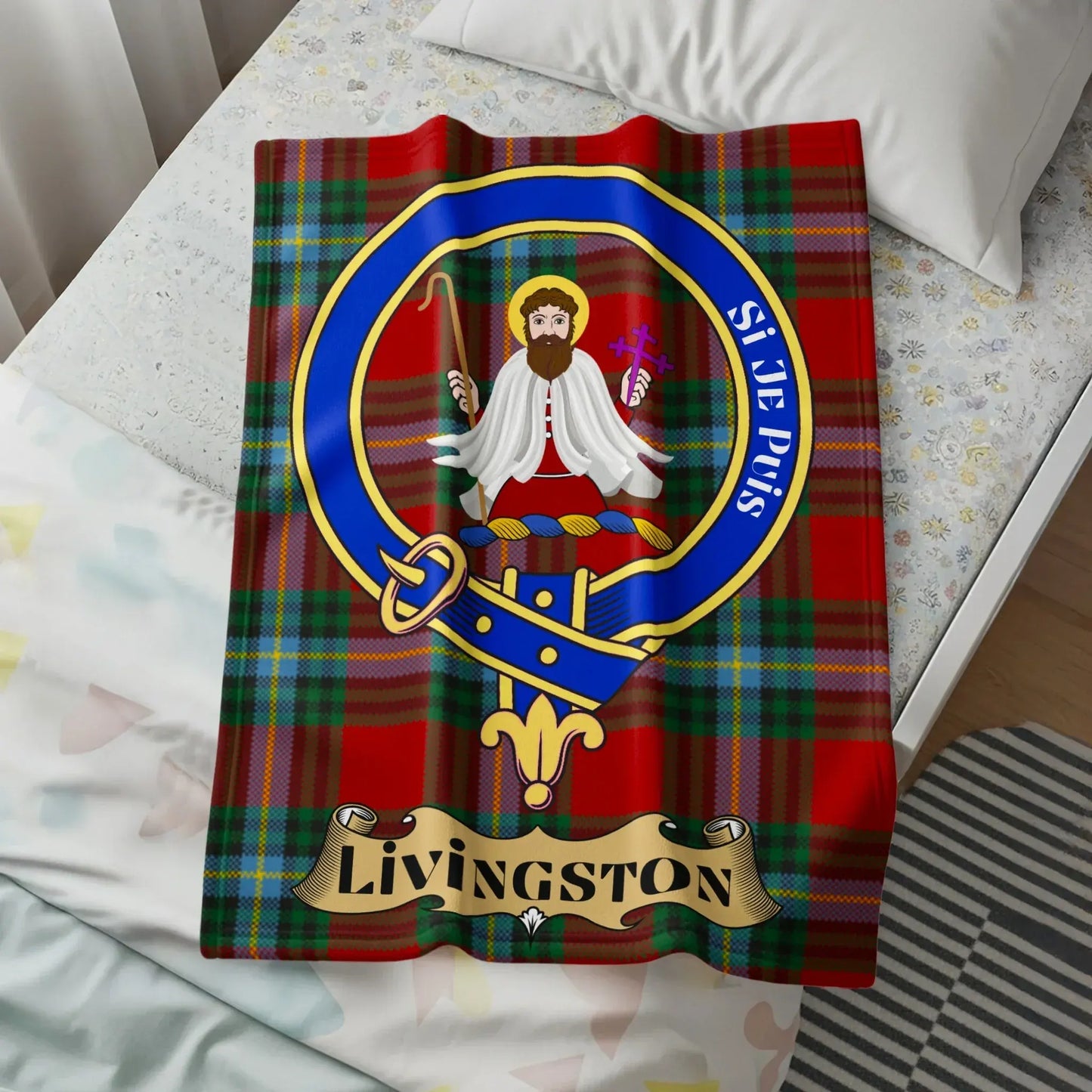 Livingston Clan Tartan Blanket Personalized Product