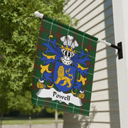 Powell Welsh Family Crest Garden Flag | Tartan Heritage Gift