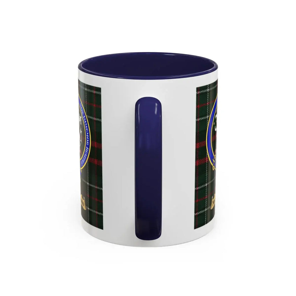 MacDiarmid clan crest mug shown in 11 oz and 15 oz sizes