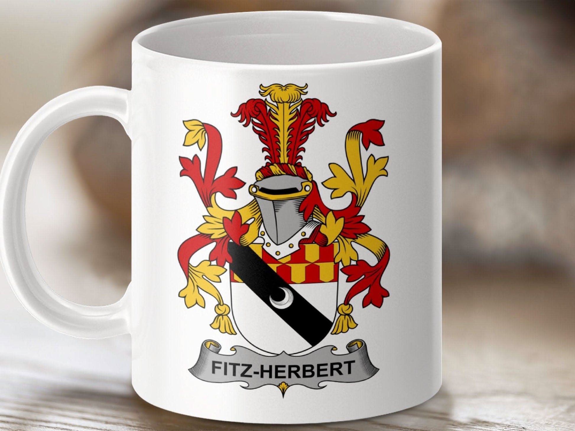 Fitz-Herbert Surname Irish Family Crest Mug - Celtic Ancestry Gifts