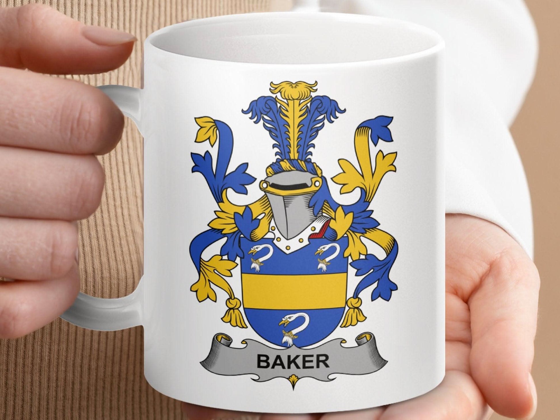 Baker Surname Irish Family Crest Heritage Pride Mug - Celtic Ancestry Gifts
