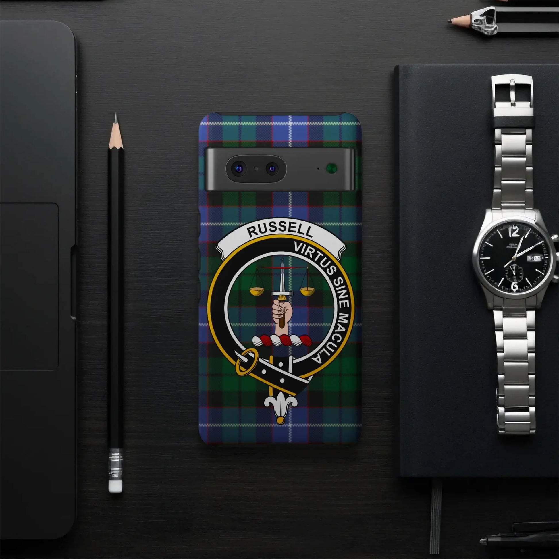 Russell Virtus Sine Macula Tartan Phone Case