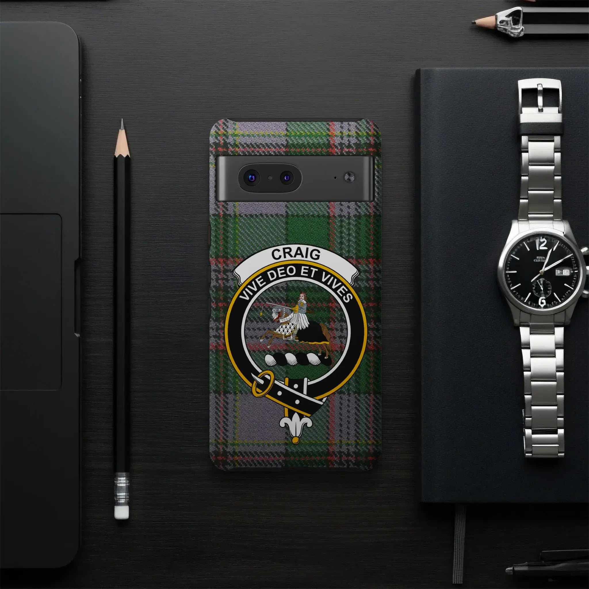 Craig Vive Deo Et Vives Tartan Phone Case Accessory