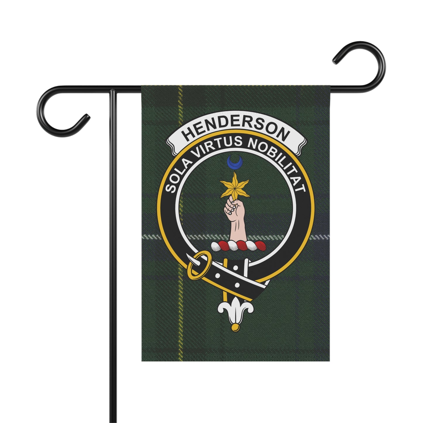 Henderson Clan Scottish Tartan Crest Garden Flag