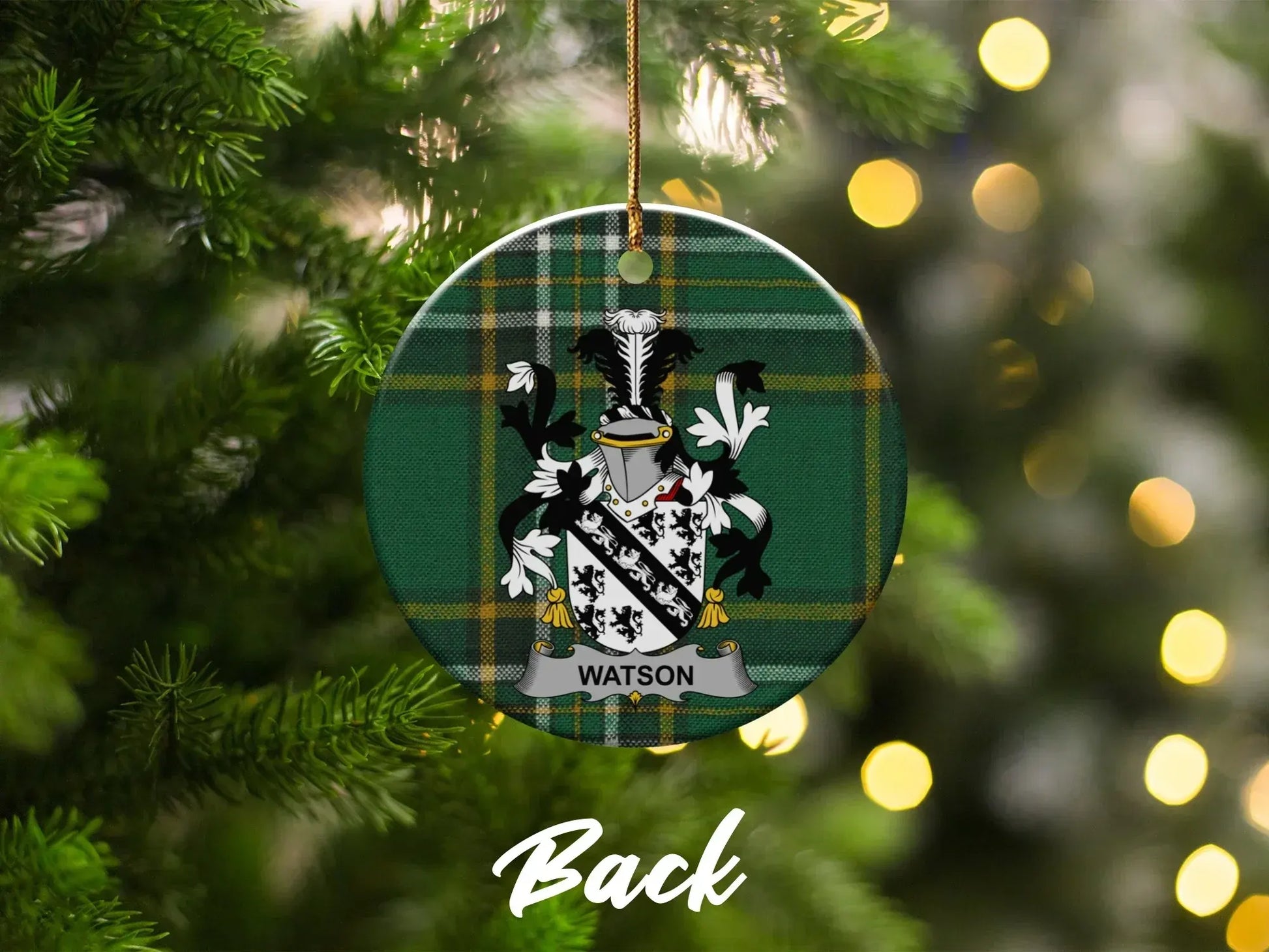 Watson Family Crest Christmas Ornament product type
