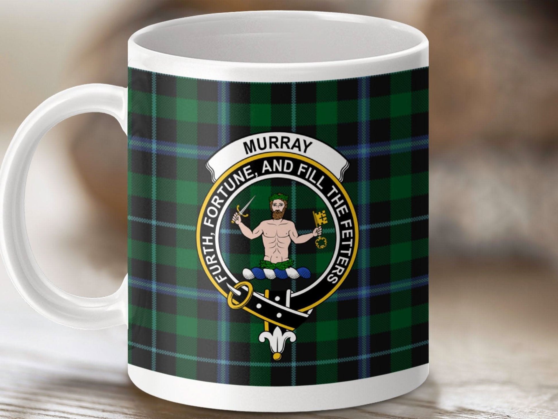 Murray Clan Crest Tartan Ceramic Mug product type