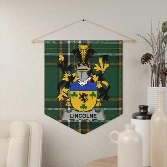Lincoln Family Crest Plaid Wall Hanging product