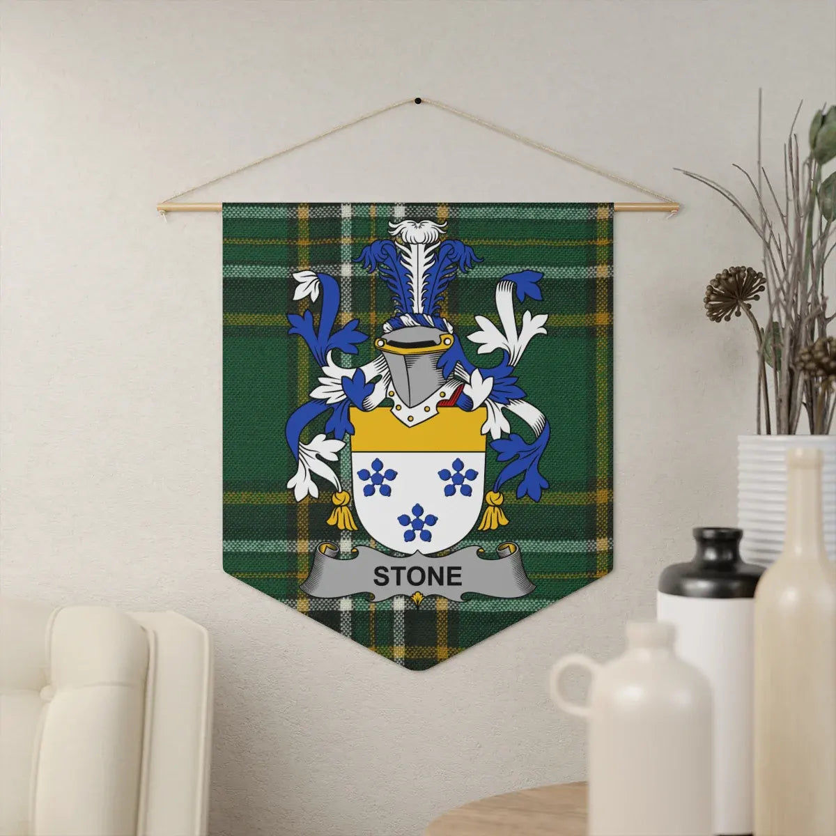 Stone Family Crest Tartan Wall Hanging product
