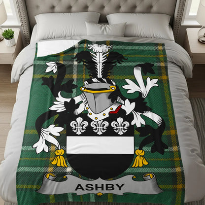 Personalized Ashby Family Crest Plaid Blanket product