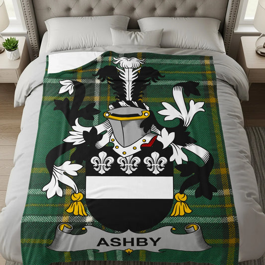 Personalized Ashby Family Crest Plaid Blanket product