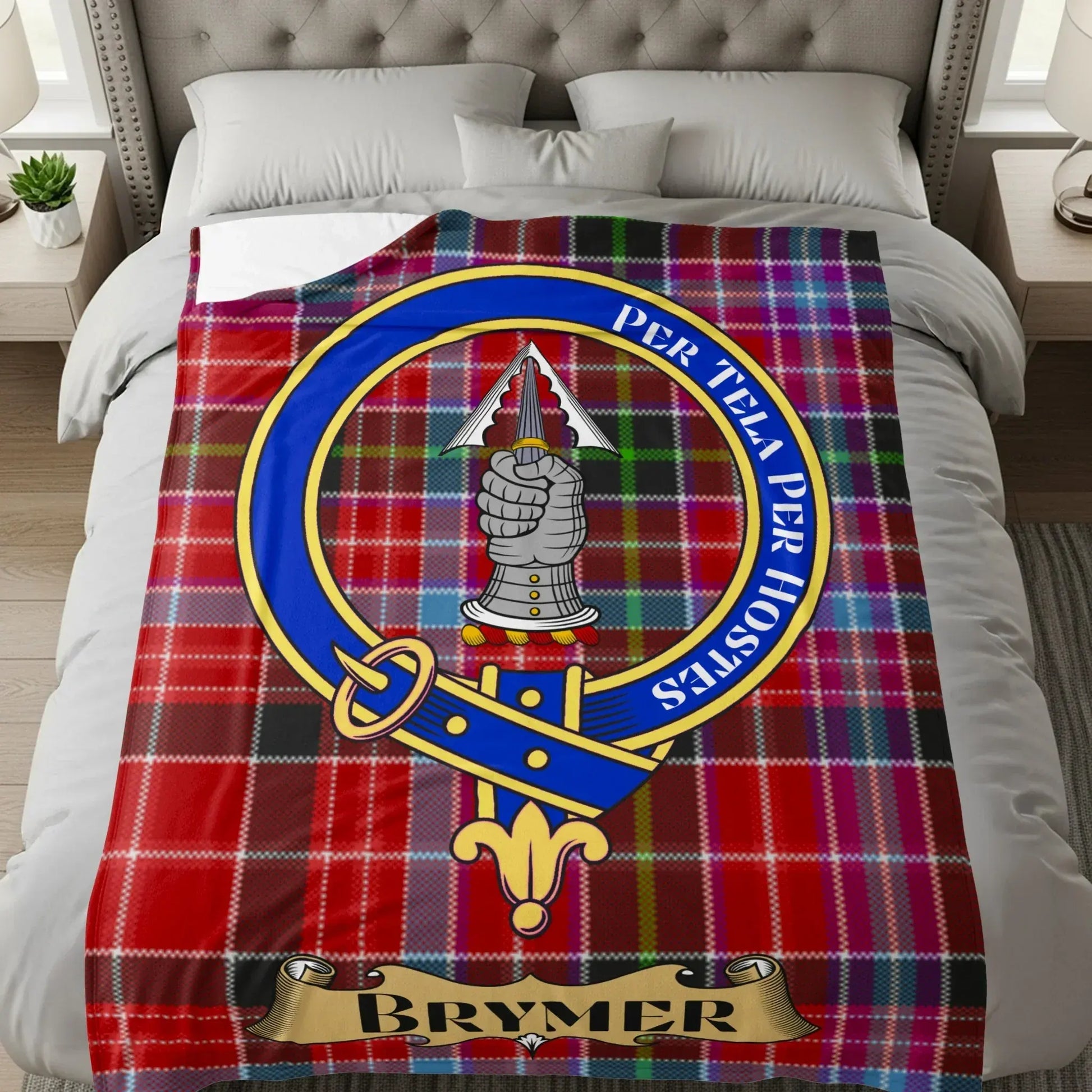Scottish Clan Brymer Tartan Plaid Blanket product