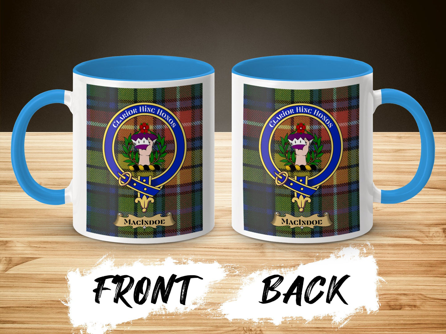 Clan Macindoe Crest Badge Tartan Clan Macindoe Mug - Living Stone Gifts