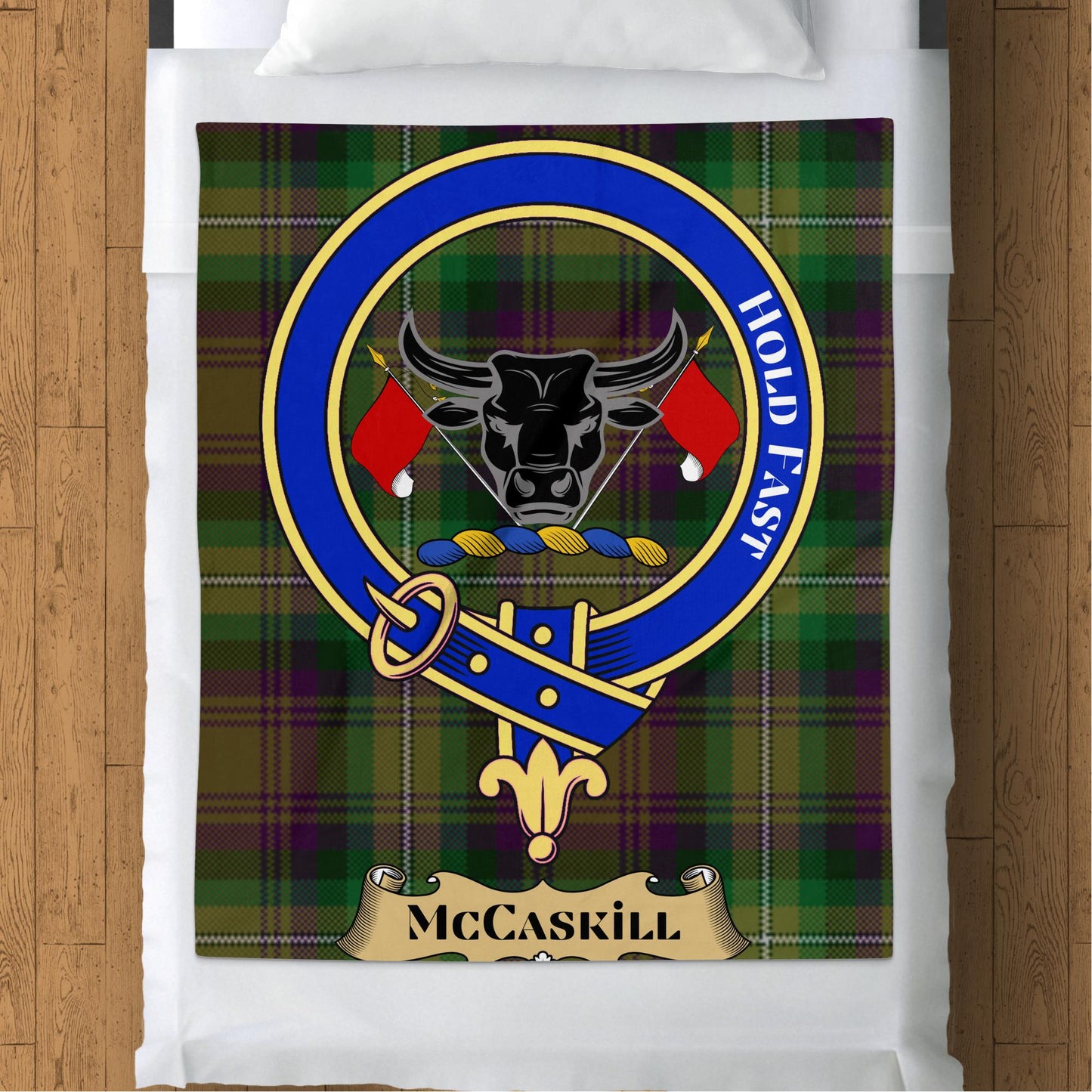 Scottish Clan McCaskill Tartan Throw Blanket - Living Stone Gifts