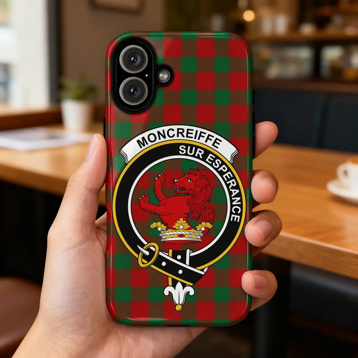Moncreiffe Clan Crest Tartan Checkered Phone Case