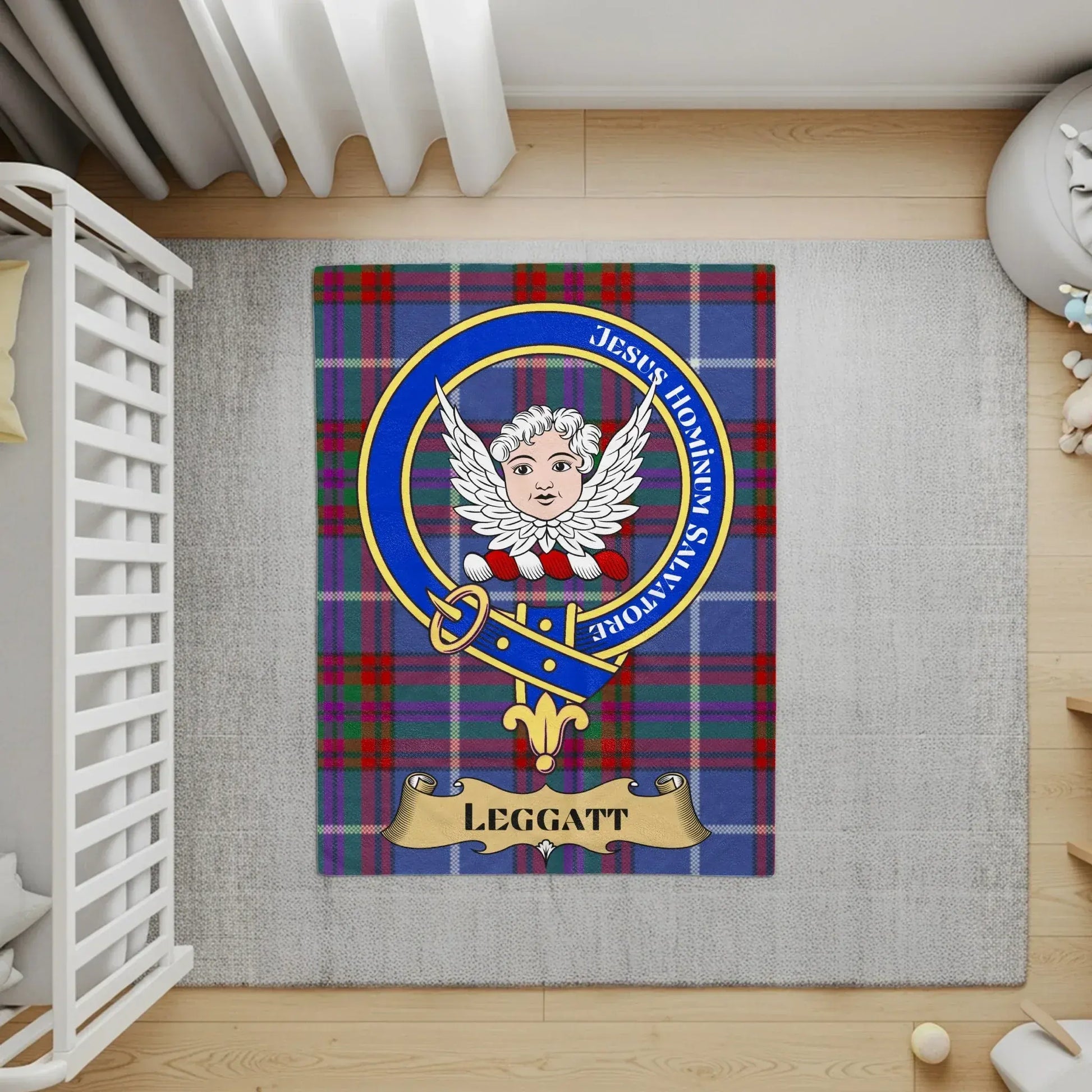 Scottish Tartan Personalized Family Name Baby product