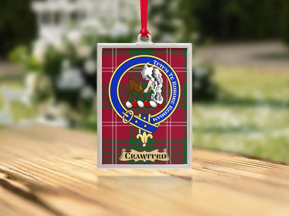 Crawford Tartan Shield Ornament Holiday Decoration product type