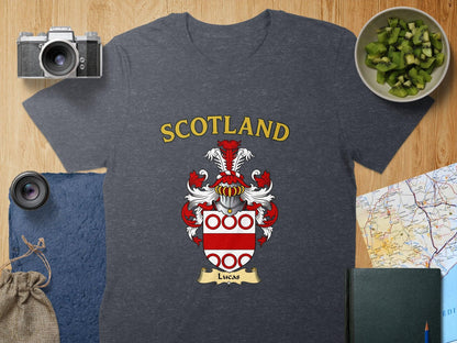 Lucas Clan Family Crest Scotland T-Shirts - Celtic Ancestry Gifts