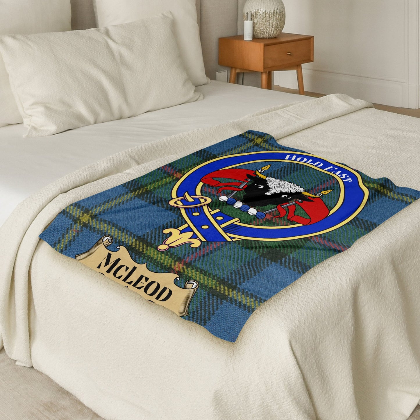 Scottish Clan McLeod Tartan Throw Blanket - Living Stone Gifts