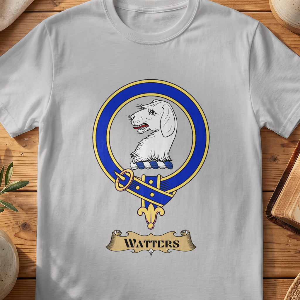 Watters Scottish clan crest T-shirt in Sport Grey