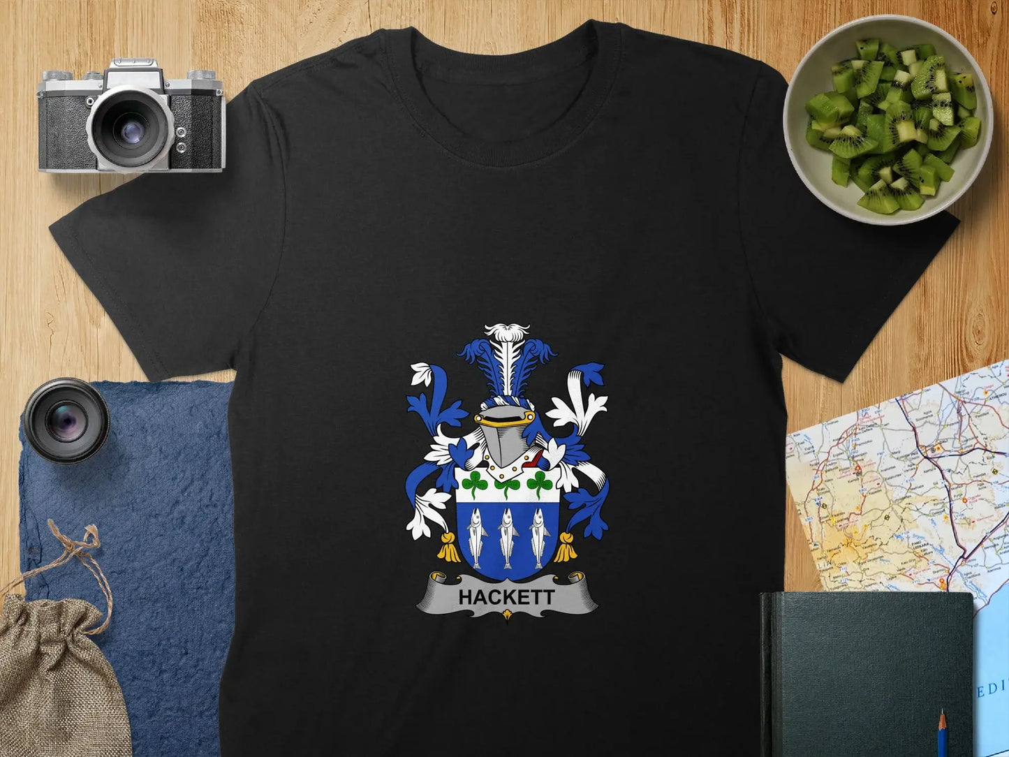 Hackett Family Crest Shirt With Colorful Design
