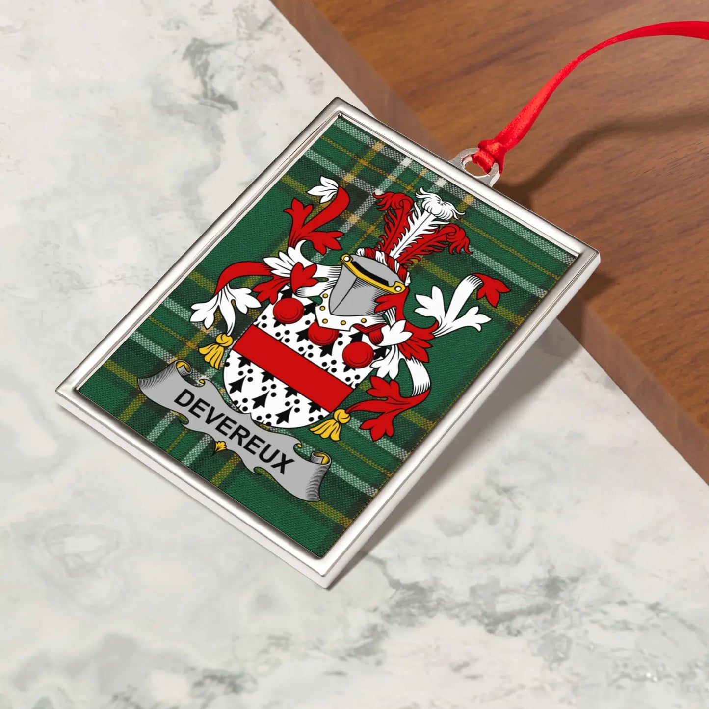 Devereux Family Crest Ornament for Holiday Decor product