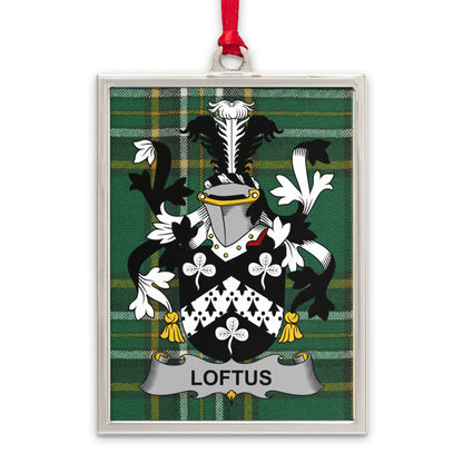 Loftus Coat of Arms Plaid Rectangular Ornament product
