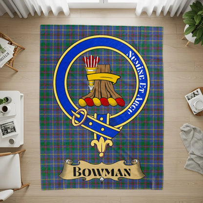 Scottish Clan Bowman Heritage Tartan Rug product type