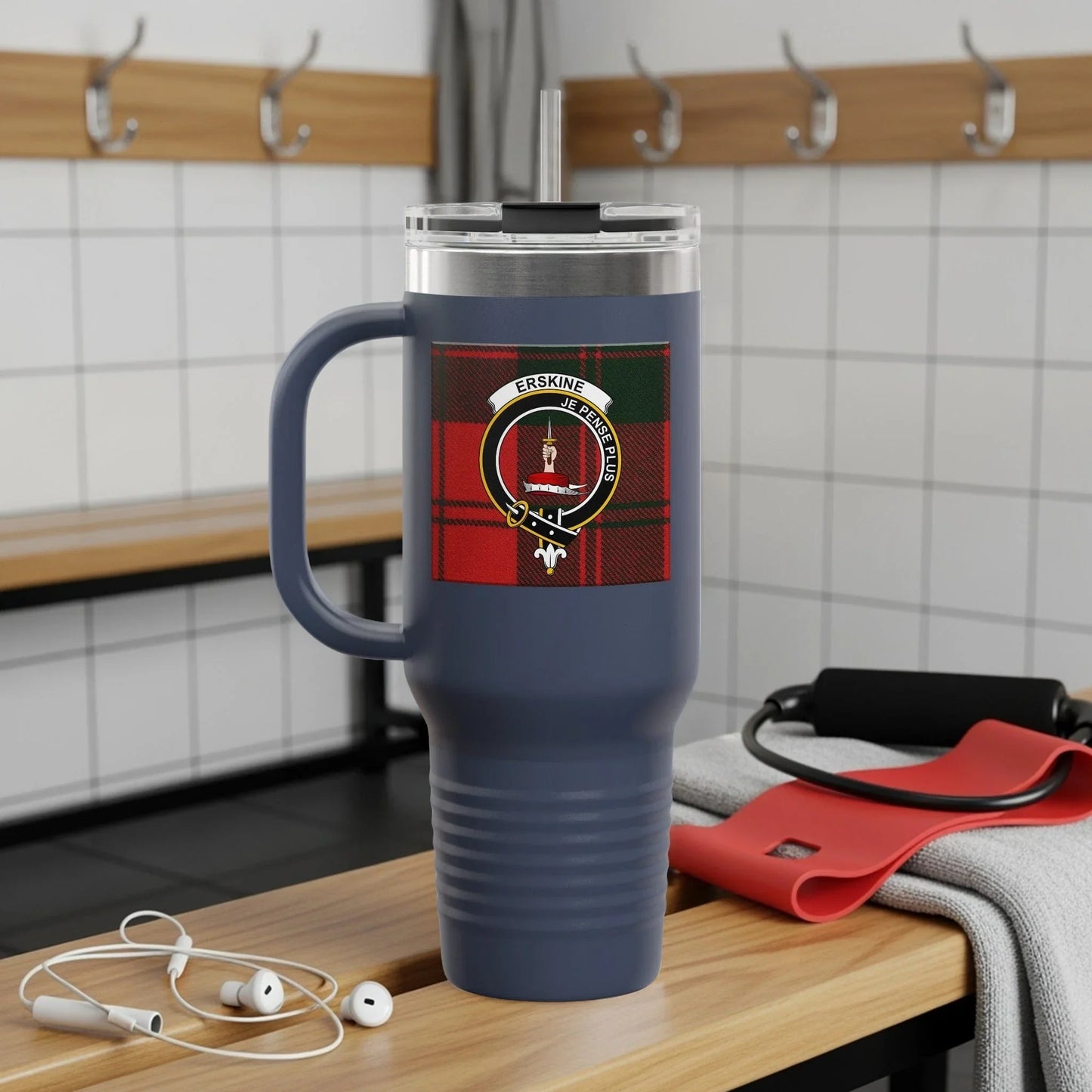 Erskine Clan Red Plaid Insulated Tumbler product type