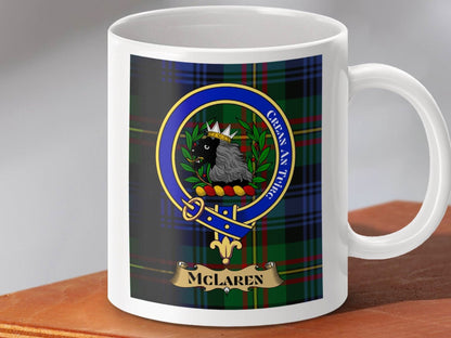 McLaren Family Crest Mug with Traditional Tartan product