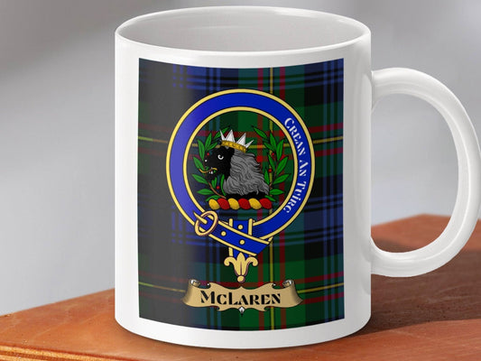 McLaren Family Crest Mug with Traditional Tartan product