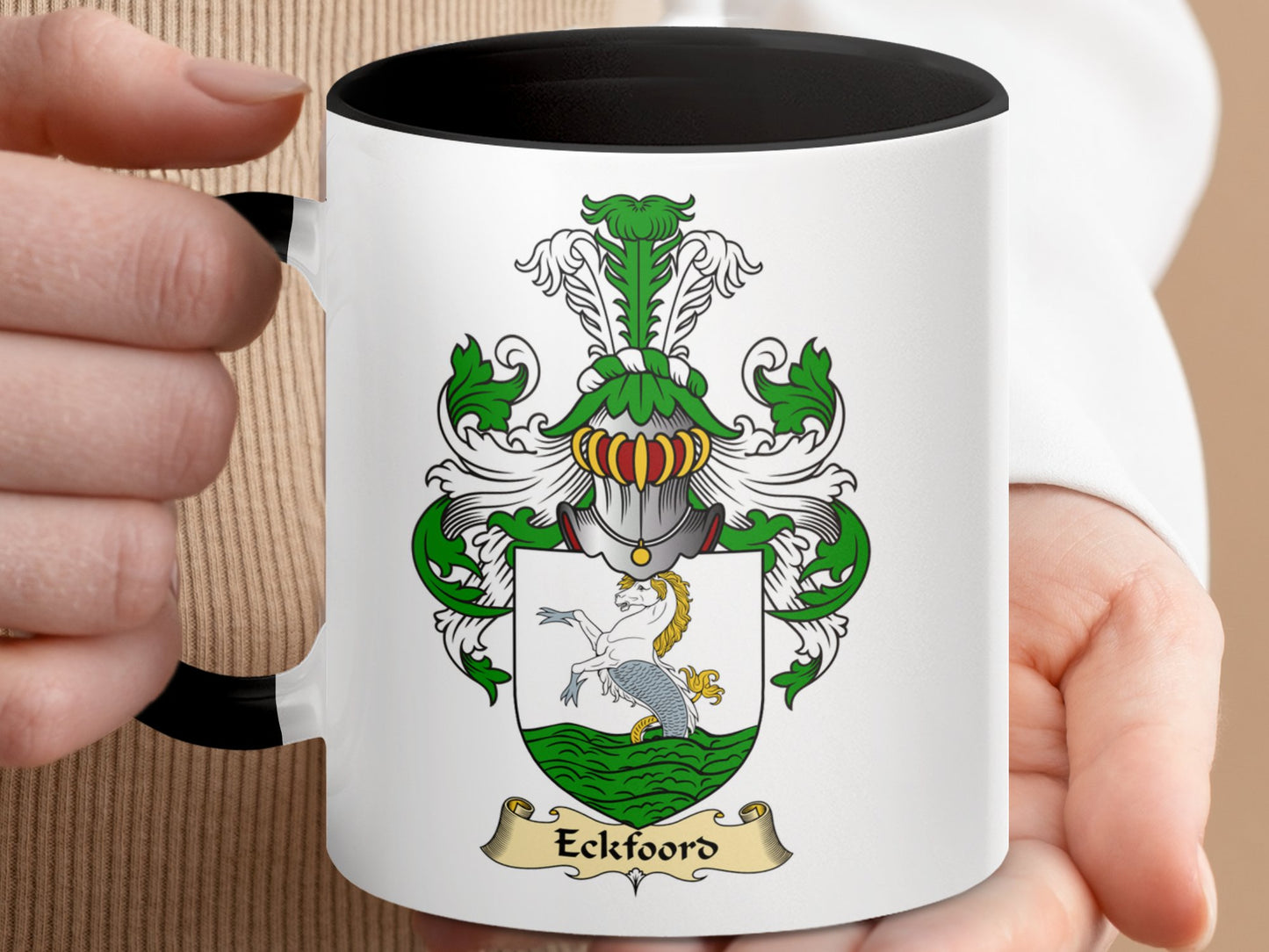 Clan Eckford Scottish coat of arms crest coffee Mug - Living Stone Gifts