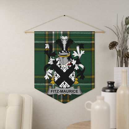 Fitz-Maurice Tartan Plaid Coat of Arms Wall Banner product type