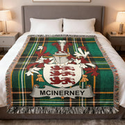 McInerney Irish Woven Blanket | Family Crest Tartan Throw